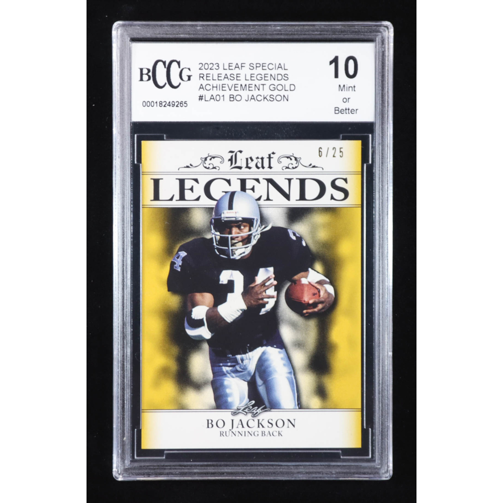 Bo Jackson 2023 Leaf Special Release Legends Achievement Gold #LA01 #6/25 (BCCG 10) at PristineAuction.com
