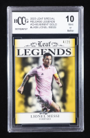 Lionel Messi 2023 Leaf Special Release Legends Achievement Gold #LA09 #4/25 (BCCG 10) at PristineAuction.com