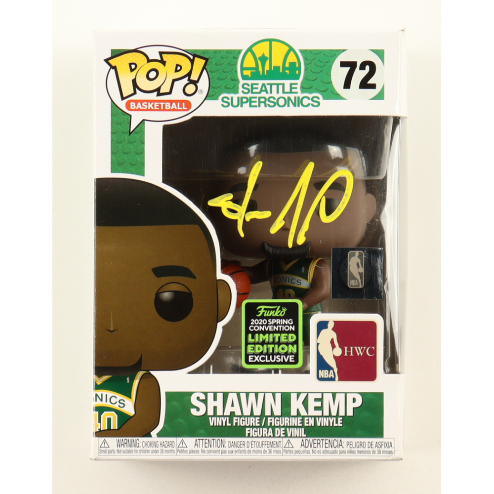 Shawn Kemp Signed SuperSonics #72 Funko Pop! Vinyl Figure (Beckett) at PristineAuction.com