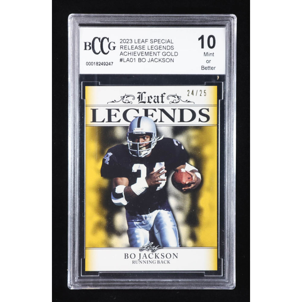 Bo Jackson 2023 Leaf Special Release Legends Achievement Gold #LA01 #24/25 (BCCG 10) at PristineAuction.com