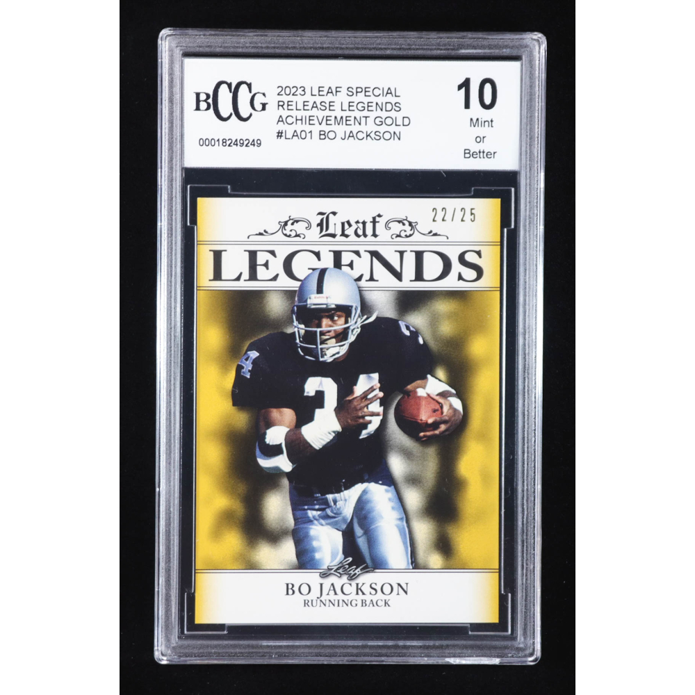 Bo Jackson 2023 Leaf Special Release Legends Achievement Gold #LA01 #22/25 (BCCG 10) at PristineAuction.com
