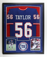 Lawrence Taylor Signed Custom Framed Jersey Display (Beckett) at PristineAuction.com