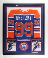 Wayne Gretzky Signed Oilers Custom Framed Jersey Display (Gretzky) at PristineAuction.com