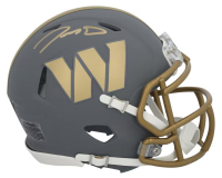 Jayden Daniels Signed Commanders Slate Alternate Speed Mini Helmet (Fanatics) at PristineAuction.com