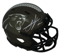 Julius Peppers Signed Panthers Salute to Service Alternate Speed Mini Helmet (Beckett) at PristineAuction.com