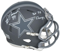 Jay Novacek Signed Cowboys Slate Alternate Speed Mini Helmet Inscribed "3x SB Champ" (Beckett) at PristineAuction.com