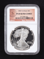 1987-S American Silver Eagle - San Francisco Label (NGC PF69 ULTRA CAMEO) at PristineAuction.com