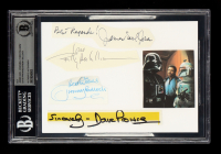 "Star Wars" Cast 5x7 Cut Collage Signed by (4) Including James Earl Jones, Billy Dee Williams, Jeremy Bulloch & David Prowse with (4) Inscriptions (BGS) at PristineAuction.com