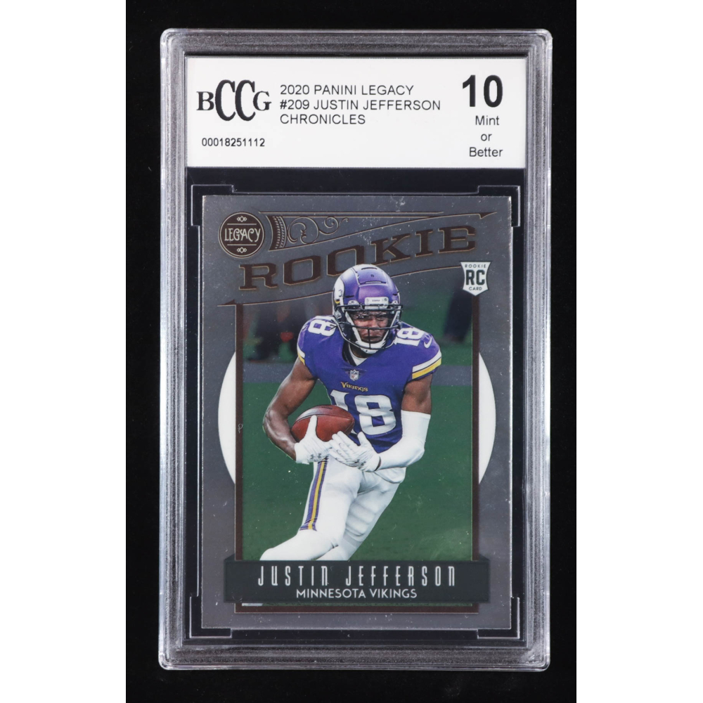 Justin Jefferson 2020 Panini Legacy #209 RC / Chronicles (BCCG 10) at PristineAuction.com