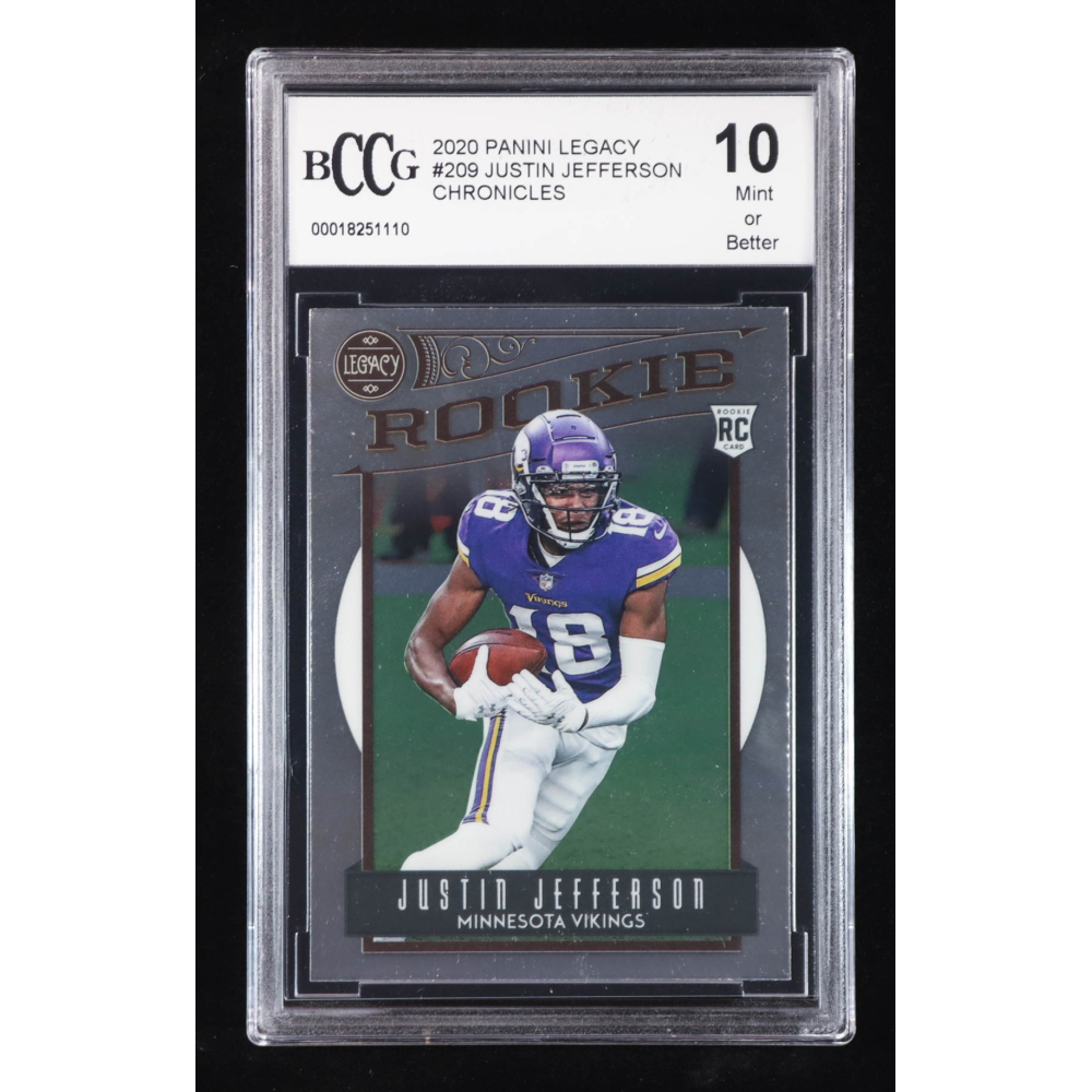 Justin Jefferson 2020 Panini Legacy #209 RC / Chronicles (BCCG 10) at PristineAuction.com