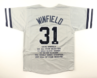 Dave Winfield Signed Career Highlight Stat Jersey (JSA) at PristineAuction.com