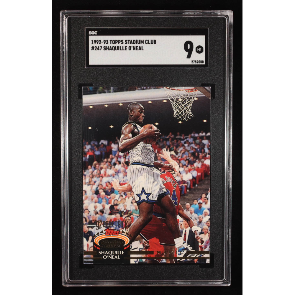 Shaquille O'Neal 1992-93 Stadium Club #247 RC (SGC 9) at PristineAuction.com