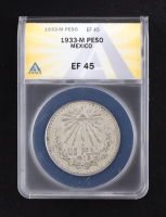 1933-M Mexico Peso (ANACS EF45) at PristineAuction.com