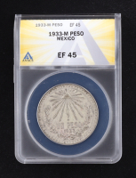 1933-M Mexico Peso (ANACS EF45) at PristineAuction.com