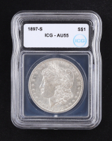 1897-S Morgan Silver Dollar (ICG AU55) at PristineAuction.com