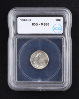 1947-D Roosevelt Silver Dime (ICG MS66) at PristineAuction.com