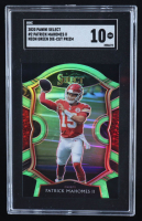 Patrick Mahomes II 2020 Select Prizm Neon Green Die Cut #2 (SGC 10) at PristineAuction.com