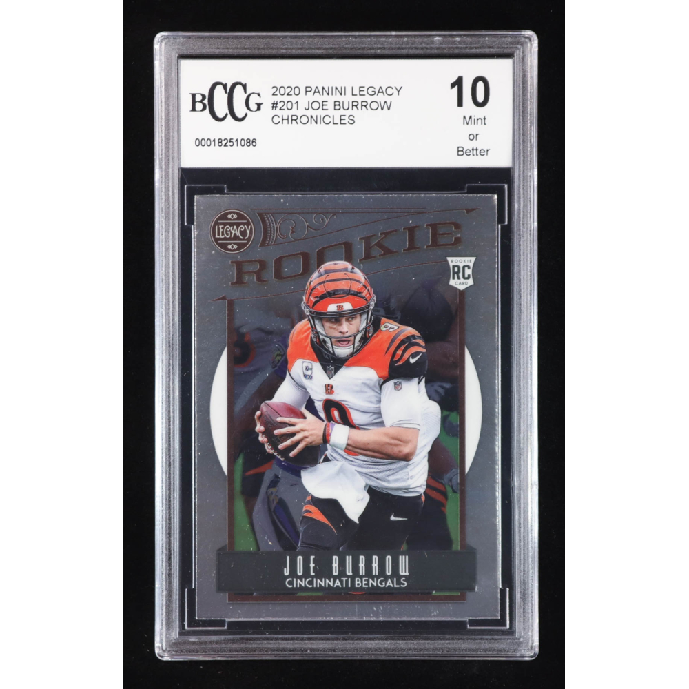 Joe Burrow 2020 Panini Legacy #201 RC / CHRONICLES (BCCG 10) at PristineAuction.com