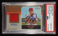 Mike Trout Signed 2019 Topps Heritage Clubhouse Collection Relics Gold #CCRMTR #61/99 at PristineAuction.com
