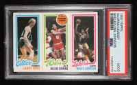 Larry Bird #34 RC / Julius Erving #174 TL / Magic Johnson #139 RC 1980-81 Topps #6 (PSA 2) at PristineAuction.com