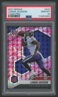 Lamar Jackson 2021 Mosaic Mosaic Camo Pink #222 (PSA 10) at PristineAuction.com