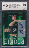 J.J. Watt 2011 Donruss Elite Turn of the Century Autographs #145 RC #/499 (BCCG 10) at PristineAuction.com