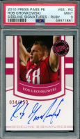 Rob Gronkowski 2010 Press Pass PE Sideline Signatures Ruby #SSRG #34/150 (PSA 9) at PristineAuction.com