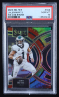 Jalen Hurts 2023 Select Prizm Tie Dye #184 #15/25 (PSA 10) at PristineAuction.com