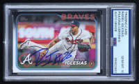 Raisel Iglesias Signed 2024 Topps #396 (PSA | Autograph Graded 10) at PristineAuction.com