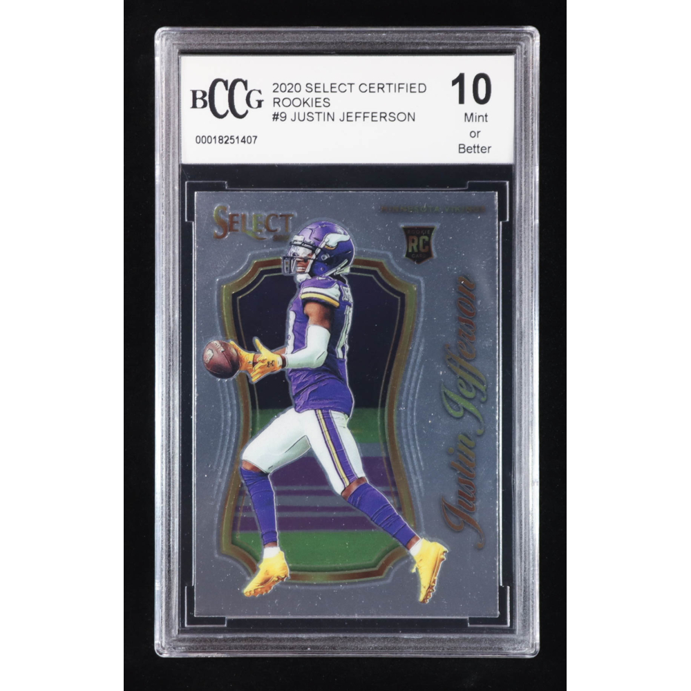 Justin Jefferson 2020 Select Select Certified Rookies #9 RC (BCCG 10) at PristineAuction.com