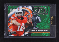Will Howard 2024 Wild Card QB1 On The Clock Green Red Sparkle #OCW-GN-WH1 #08/25 RC at PristineAuction.com