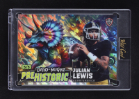Julian Lewis 2024 Wild Card Alumination Dino-Might Pre-Historic Triceratops Blue Island Foil #PHTRI1-JL #5/5 at PristineAuction.com