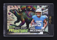 Ladd McConkey 2024 Wild Card Alumination Dino-Might Pre-Historic Stegosaurus Green Mojo #PHSTG1-LM #05/15 RC at PristineAuction.com