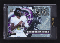Shedeur Sanders 2024 Wild Card QB1 On The Clock Platinum Purple Rainbow Foil #OCW-PT-SS3 #07/10 RC at PristineAuction.com
