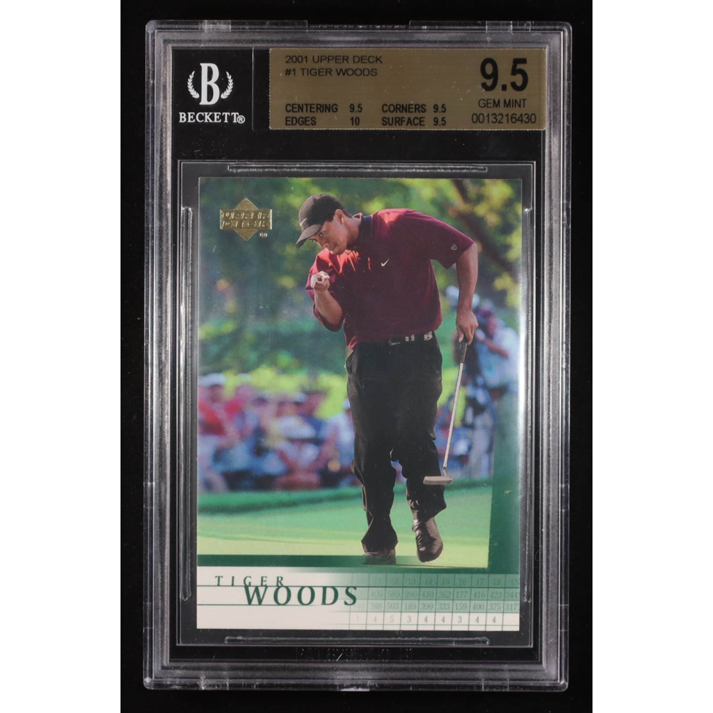 Tiger Woods 2001 Upper Deck #1 RC (BGS 9.5) at PristineAuction.com