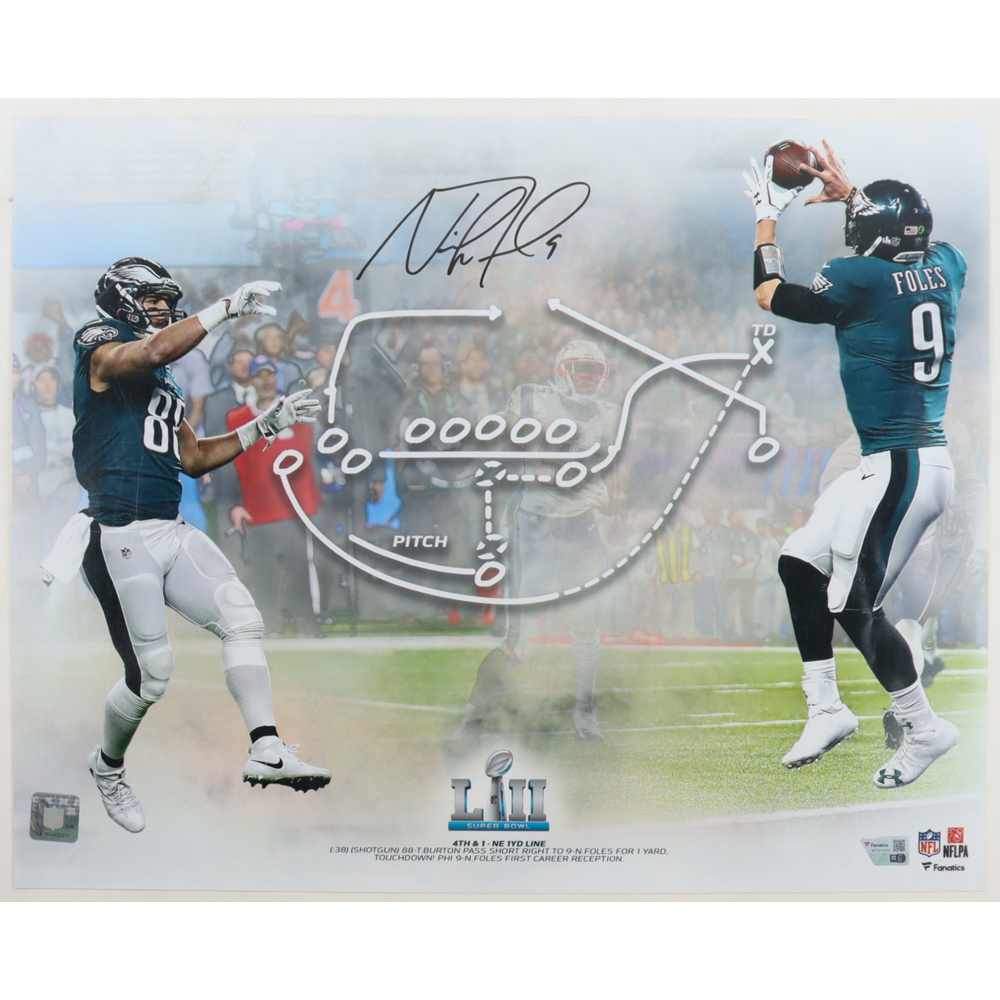 Nick Foles Signed Eagles Super Bowl LII "Philly Special" 16x20 Photo ...