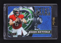 Baker Mayfield 2024 Wild Card QB1 On The Clock Blue Green Sparkle #OCW-BL-BM2 #10/15 at PristineAuction.com