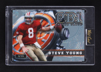 Steve Young 2024 Wild Card QB1 On The Clock Platinum Orange Lava #OCW-PT-SY1 #04/15 at PristineAuction.com