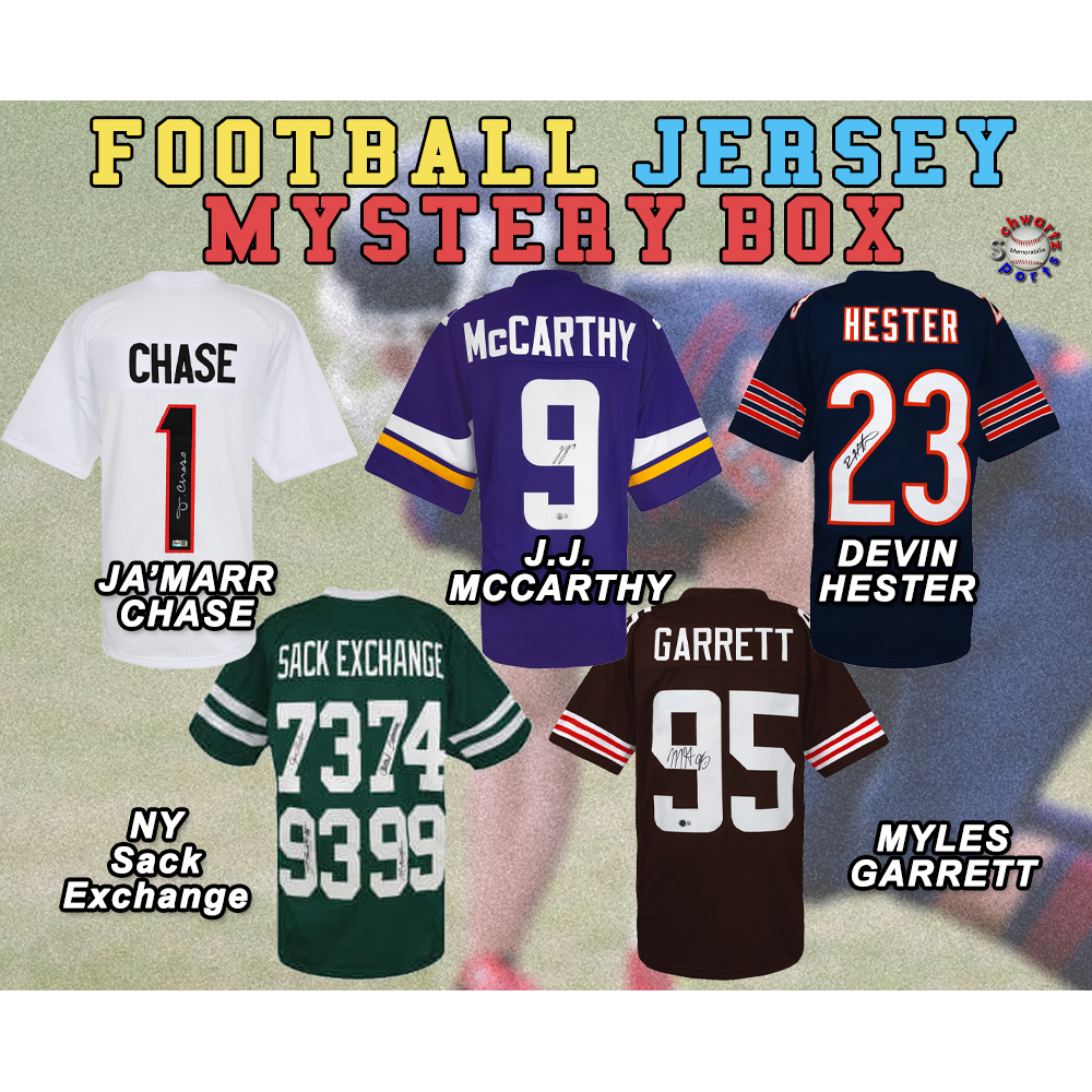 Football Jersey Signed Mystery Box - Series 47 - (Limited to 150) - Schwartz Sports at PristineAuction.com