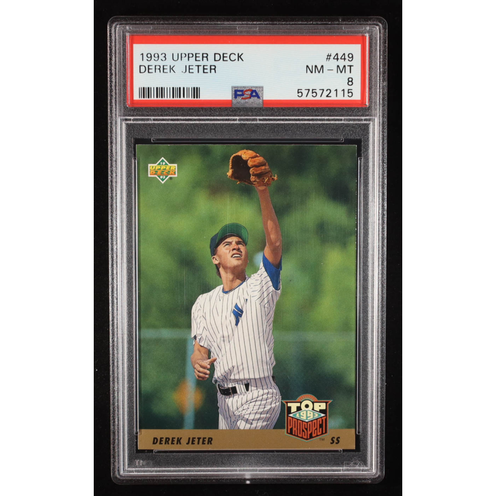 Derek Jeter 1993 Upper Deck #449 RC (PSA 8) at PristineAuction.com