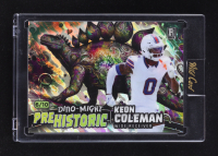 Keon Coleman 2024 Wild Card Alumination Dino-Might Pre-Historic Stegosaurus Green Island Foil #PHSTG2-KC #06/10 RC at PristineAuction.com