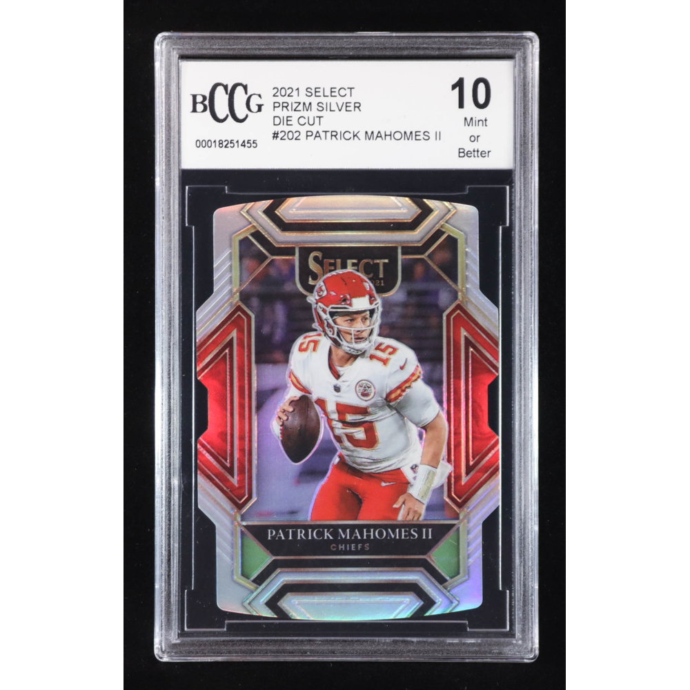 Patrick Mahomes II 2021 Select Prizm Silver Die Cut #202 (BCCG 10) at PristineAuction.com