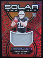 Brock Bowers 2024 Panini Obsidian Solar Swatches Red #8 RC #51/75 at PristineAuction.com