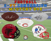 2-PT CONVERSION (Full Size Football & Mini Helmet) Signed Mystery Box - Series 19 (Limited to 150) - Schwartz Sports at PristineAuction.com