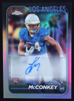 Ladd McConkey 2024 Topps Chrome Rookie Autographs Refractors #RALM RC at PristineAuction.com