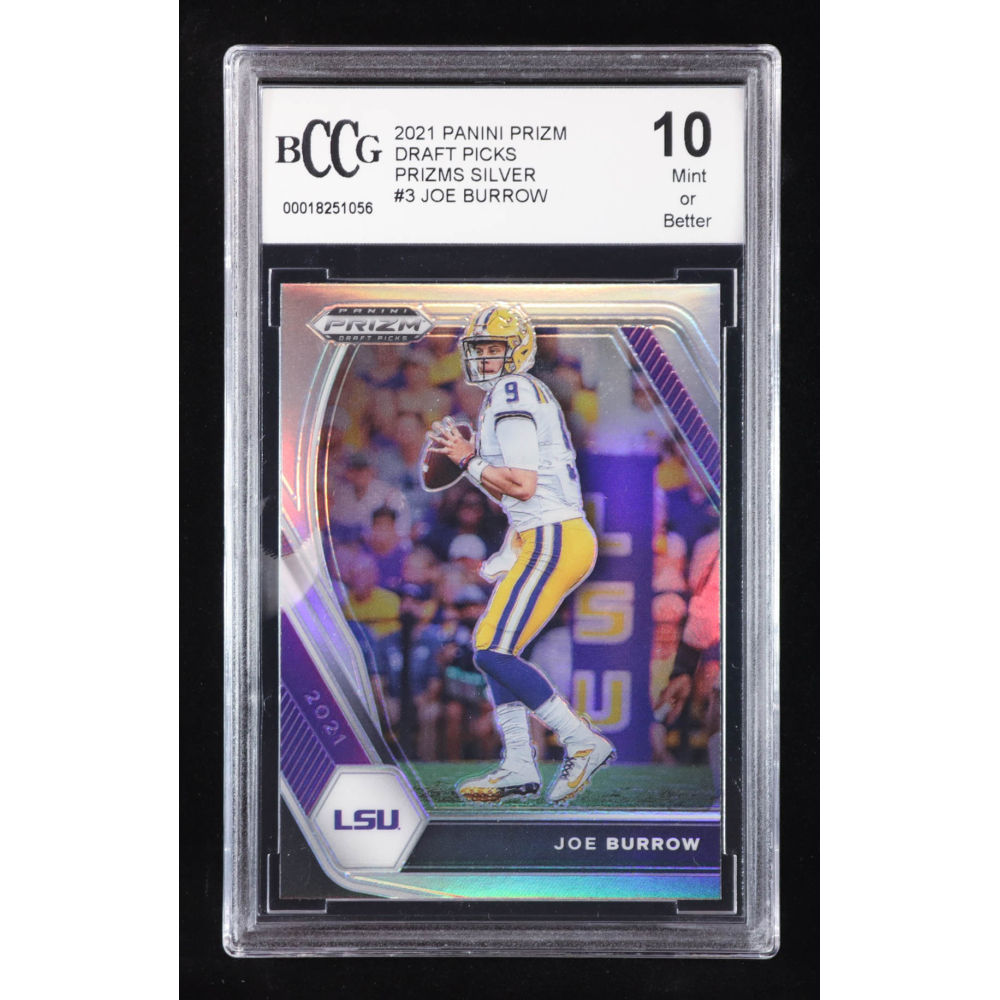 Joe Burrow 2021 Panini Prizm Draft Picks Prizms Silver #3 (BCCG 10) at PristineAuction.com