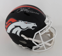 Terrell Davis Signed Broncos Full-Size Matte Alternate Speed Helmet Inscribed "SBXXXII MVP" (Davis) at PristineAuction.com