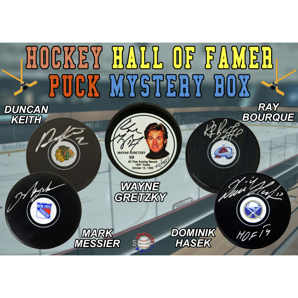 Hockey HALL OF FAMER Signed Logo Hockey Puck Mystery Box - Series 31 (Limited to 150) – Schwartz Sports at PristineAuction.com