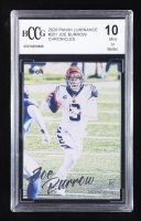 Joe Burrow 2020 Panini Luminance #201 RC / CHRONICLES (BCCG 10) at PristineAuction.com