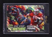 Steve Young 2024 Wild Card Alumination Dino-Might Pre-Historic Tyrannosaurus Rex Blue Island Foil #PHTRX2-SY #4/5 at PristineAuction.com